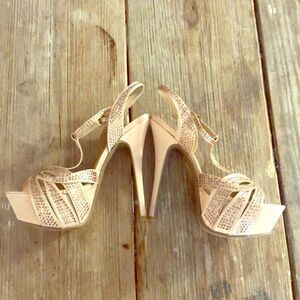 Alba champagne high heels